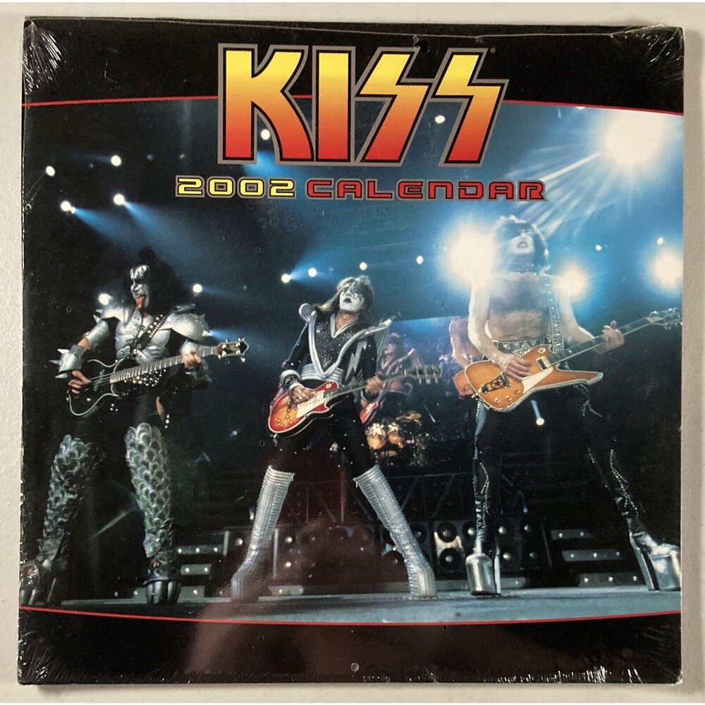 KISS: 12 month Calendar, 2002, (SEALED) : Paul Stanley, Gene Simmons, Ace, Peter